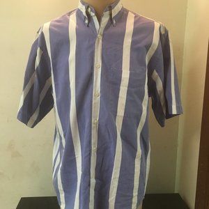 Men's Short Sleeve GAP Blue/White Striped Shirt